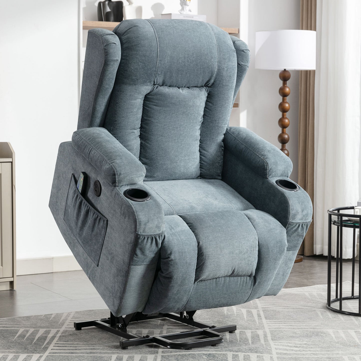 Bonilla Power Lift Recliner Chair - Blue