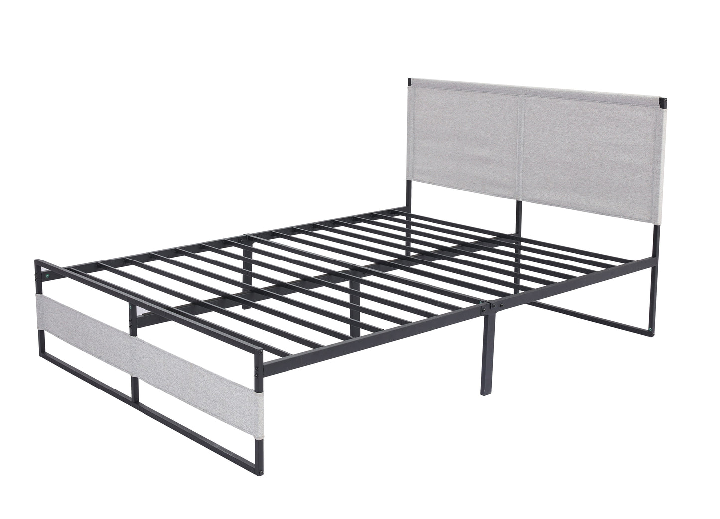 Ovi Queen Size Metal Bed Frame - Gray