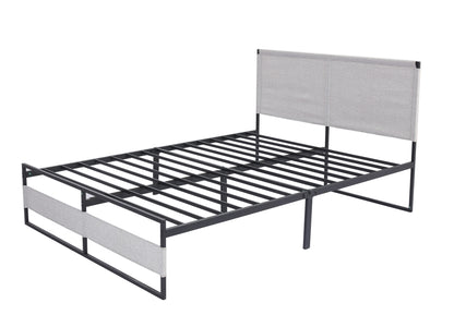 Ovi Queen Size Metal Bed Frame - Gray