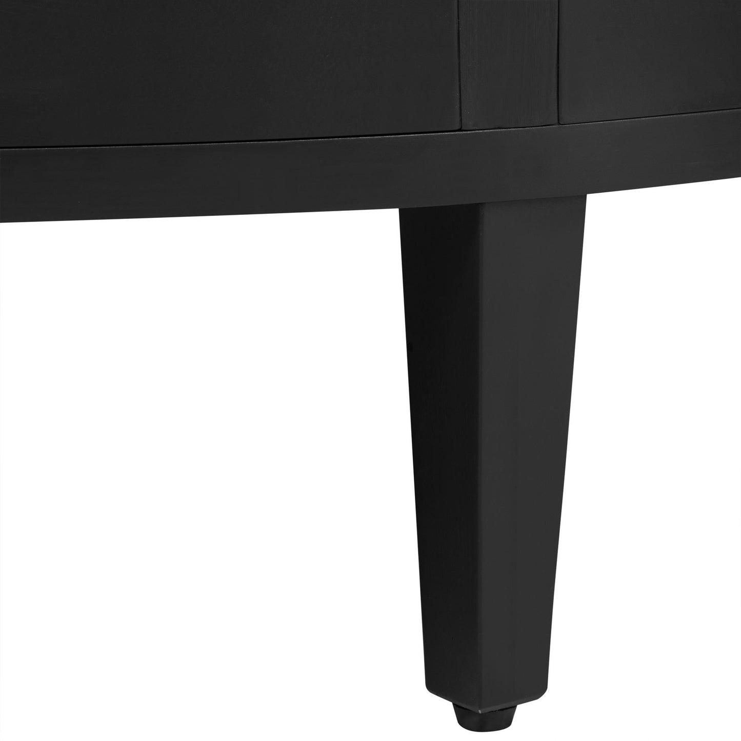 Hobs Curved Design Storage Cabinet - Black