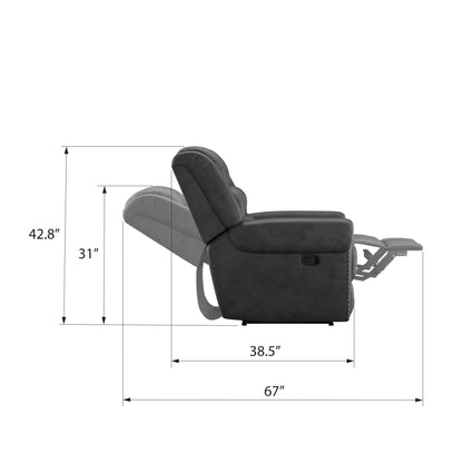 Ferra Gliding Recliner - Gray