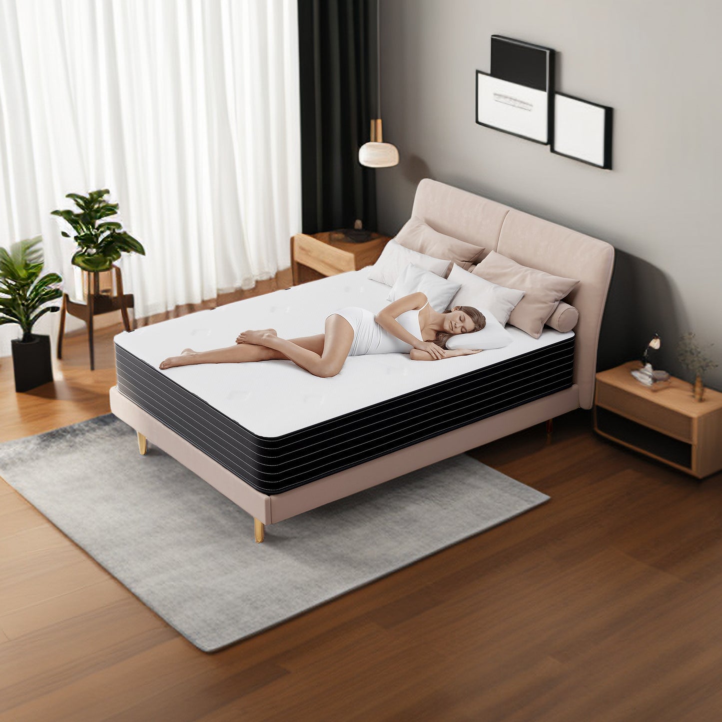 BW Memory Foam Hybrid Mattresses - Twin