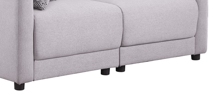 Penelope Fabric Loveseat with Pillows - Light Gray