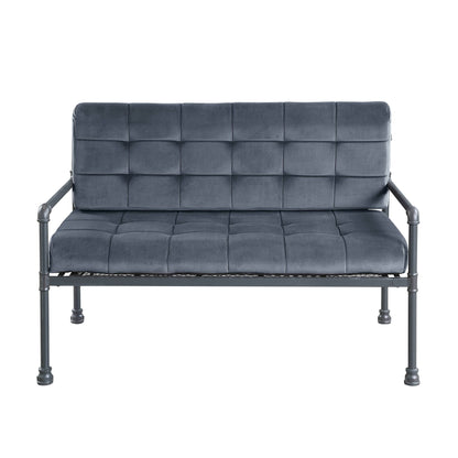 Brantley Velvet Loveseat - Gray