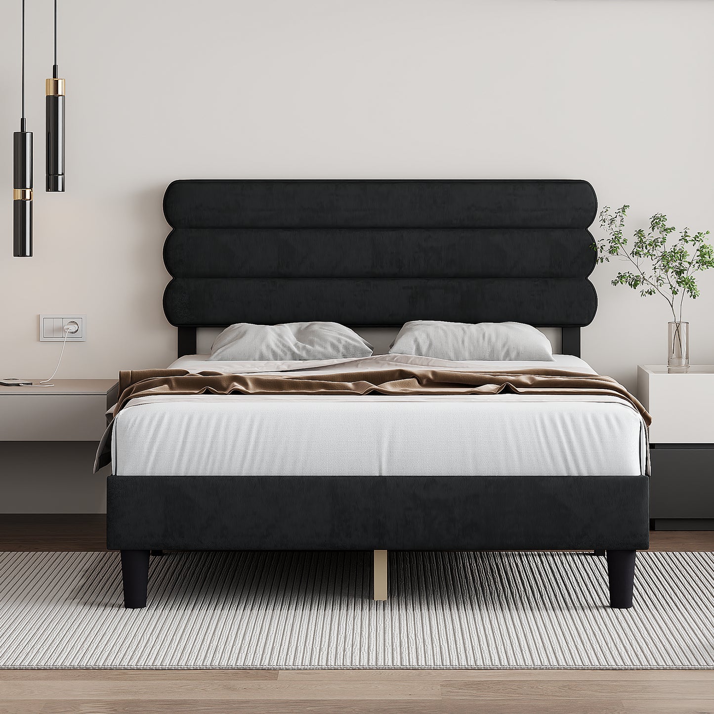 Wee Queen Size Bed Frame - Dark Gray