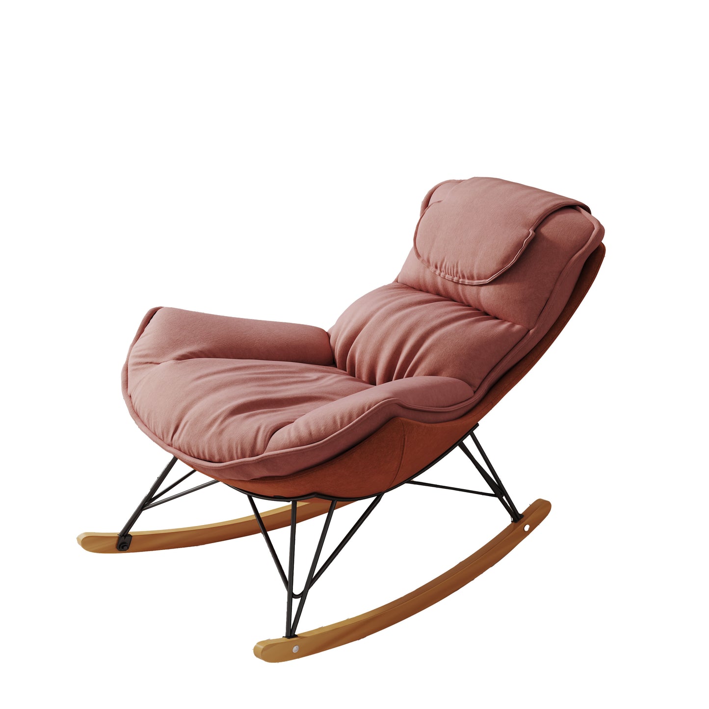 Jasper Sofa Single Rocking Chair - Pink