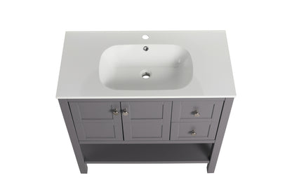 Bathroom Vanity With Soft Close Drawers and Gel Basin