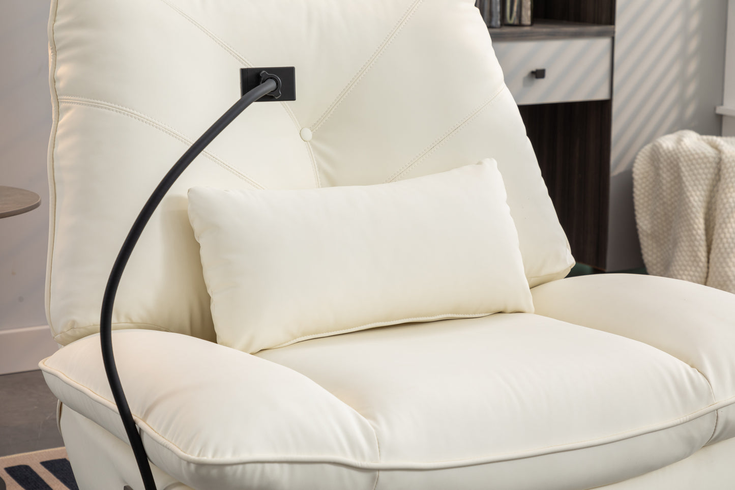 Bravo 270 Swivel Glider Recliner Chair - White