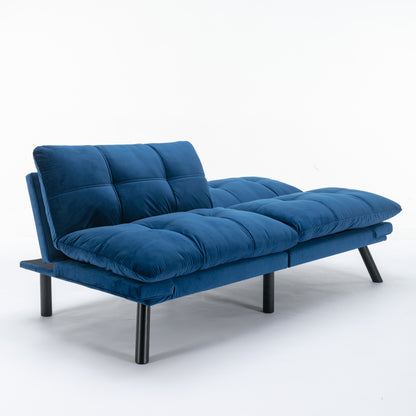 Vega Convertible Folding Modern Sofa Bed - Navy Blue