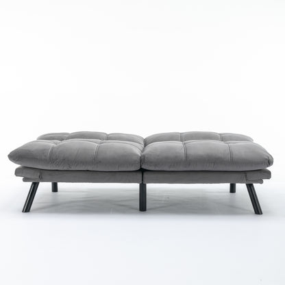 Vega Convertible Folding Modern Sofa Bed - Light Gray