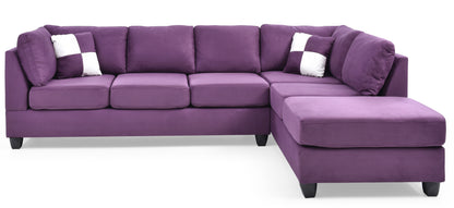 Malone Sectional Sofa - Purple