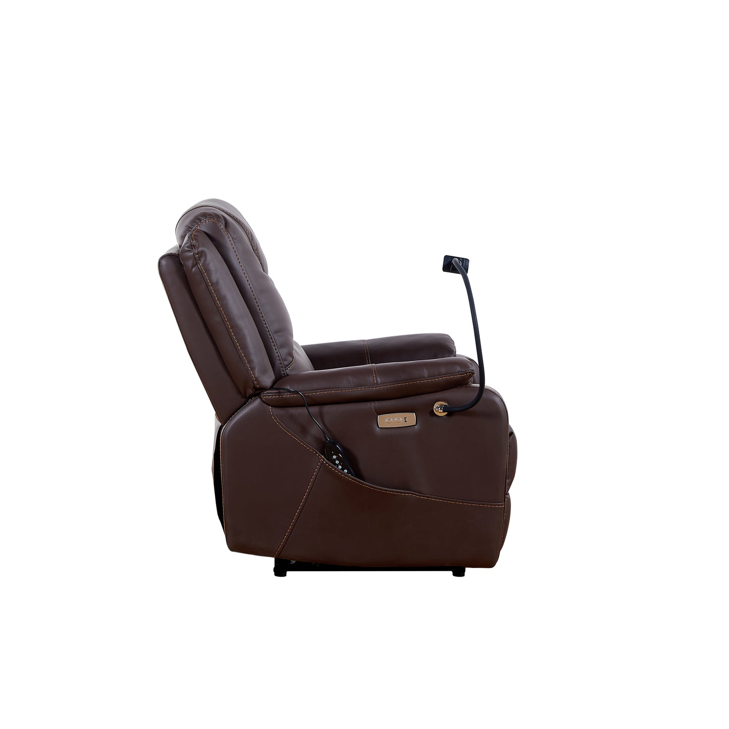 Burk Zero Gravity Power Recliner with Heat and Massage - Brown