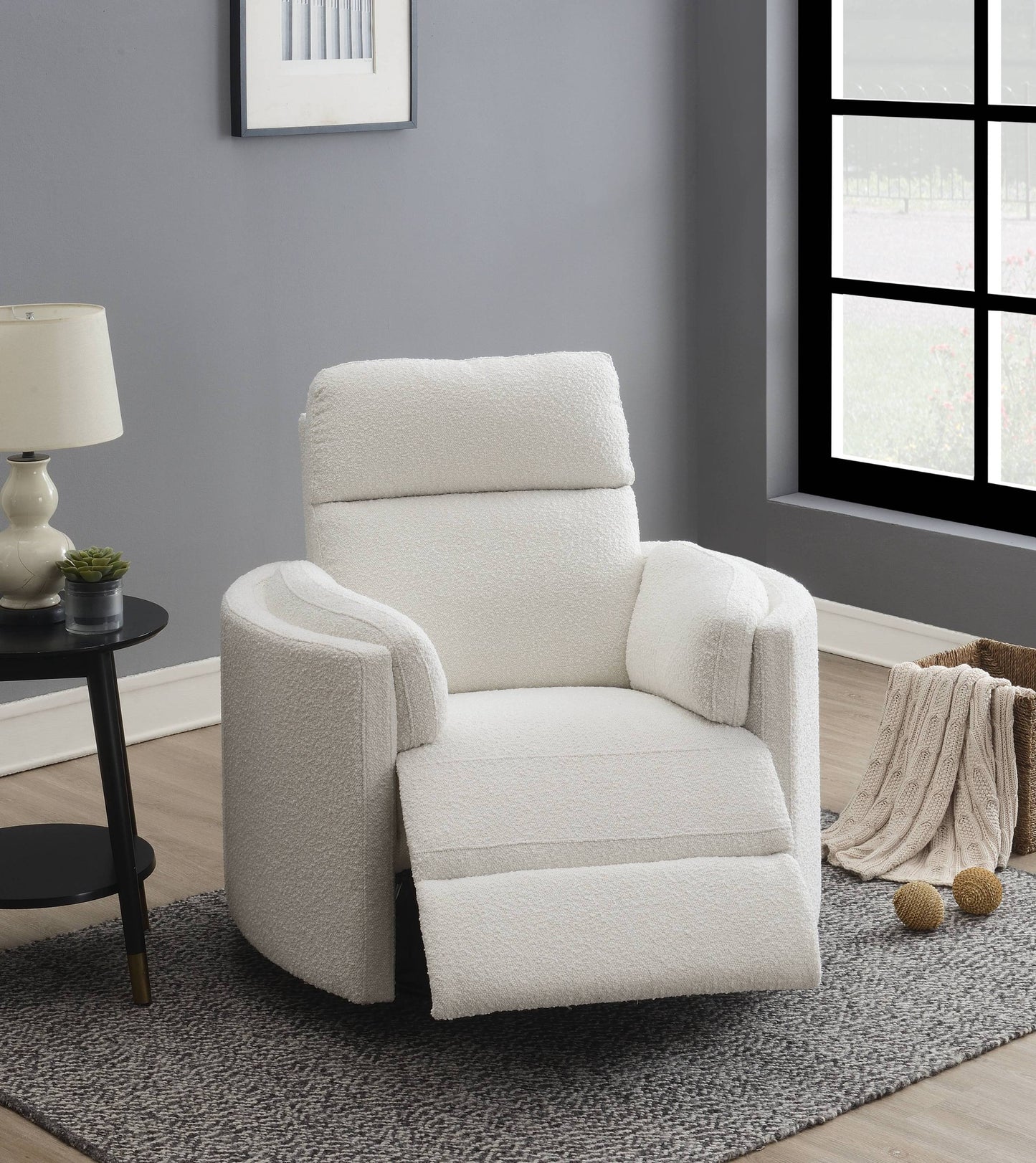 Sagen Swivel Recliner Chair - Beige