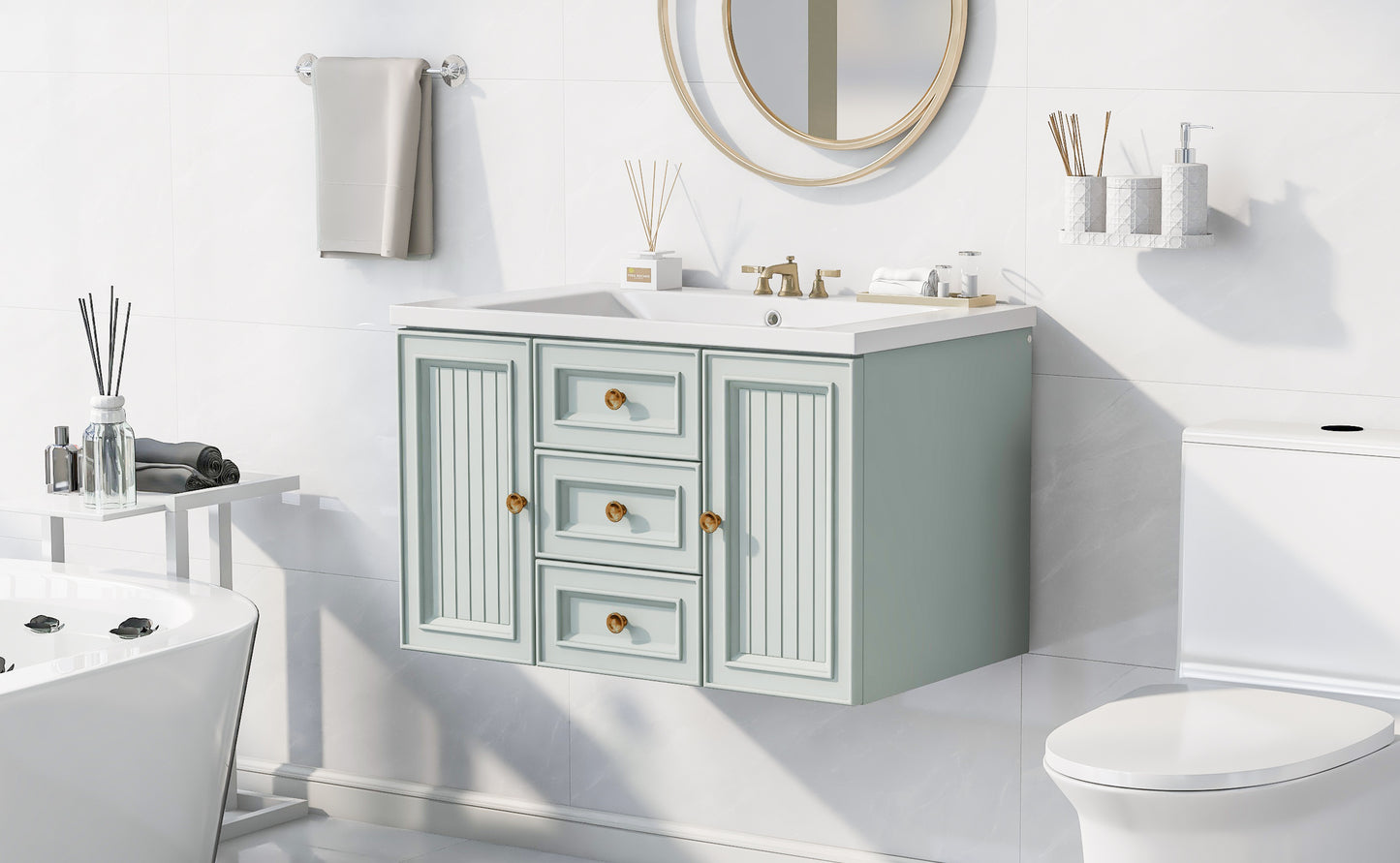 Greenwood Wall Mounted Bathroom Vanity