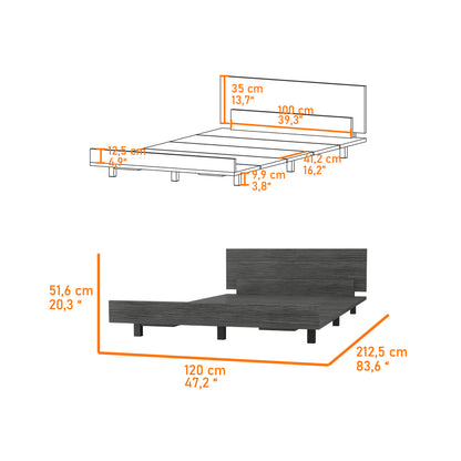 Nimmo Twin Bed Frame - Gray