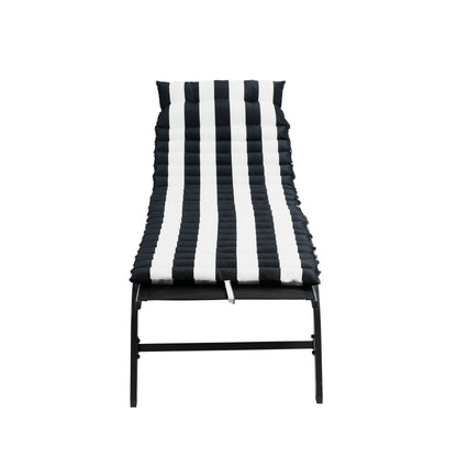 Dio Outdoor Lounge Chair Cushion Replacement (Set of 2) - Black White