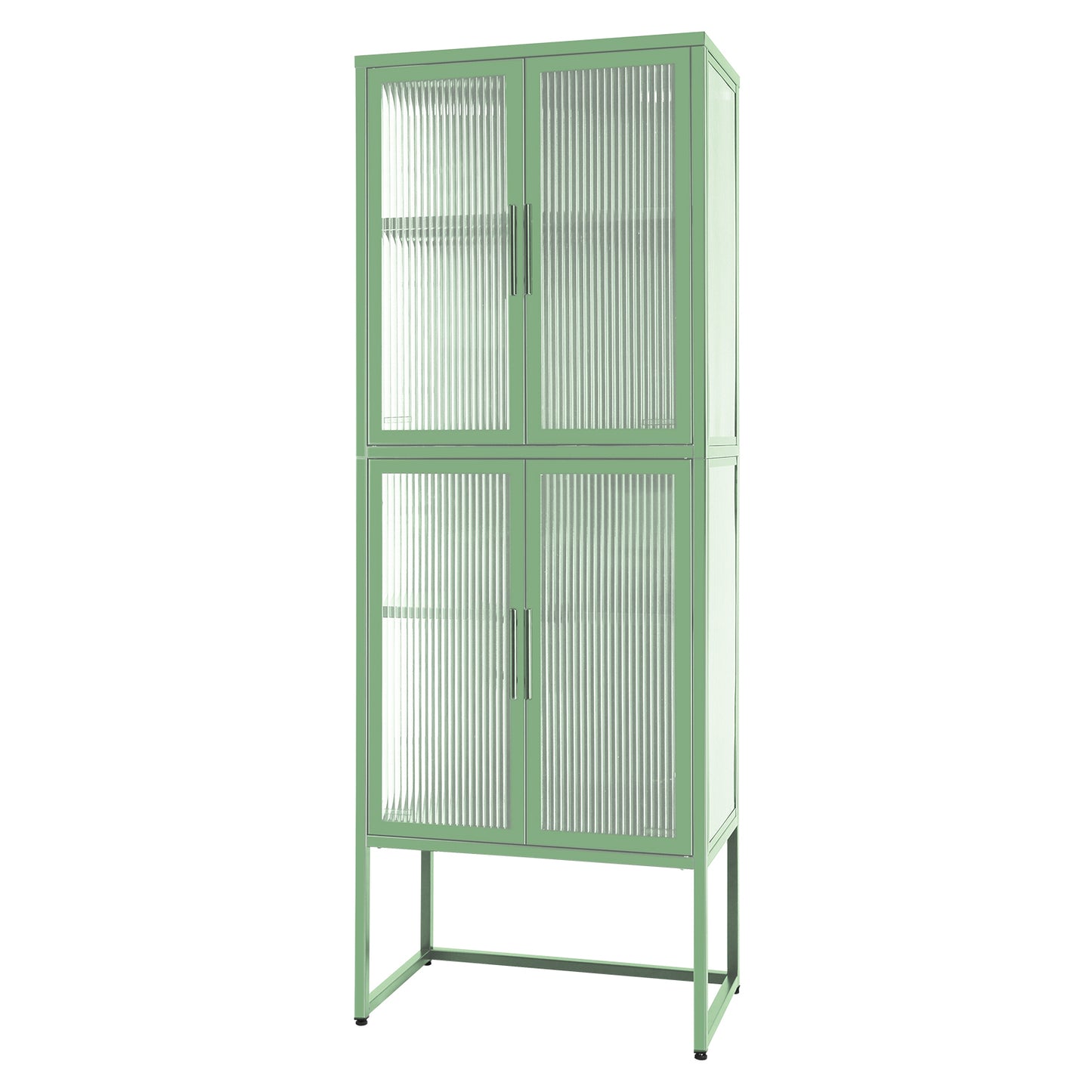 Nera II Tempered Glass Cabinet - Mint Green