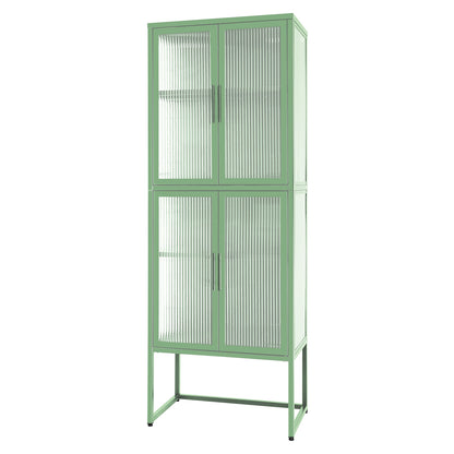 Nera II Tempered Glass Cabinet - Mint Green