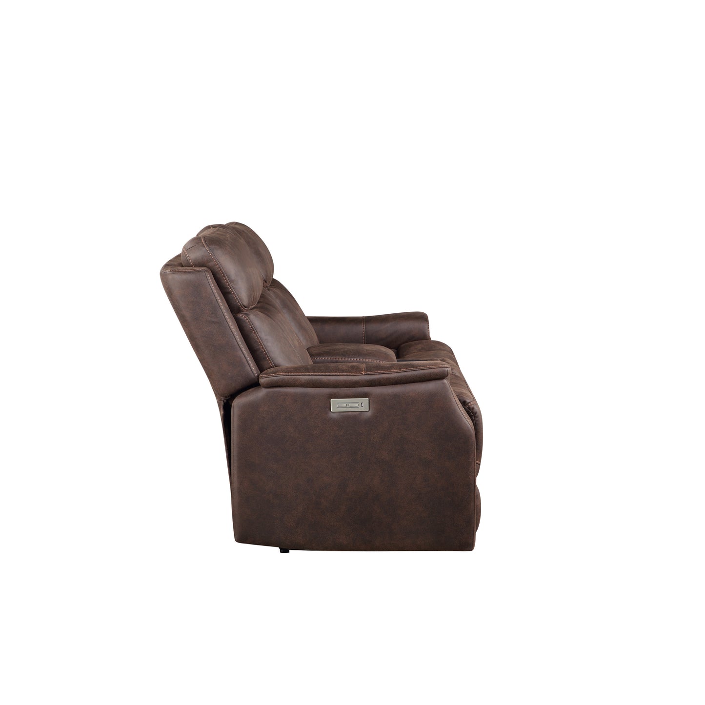 Slater Tailored Power Console Loveseat - Brown