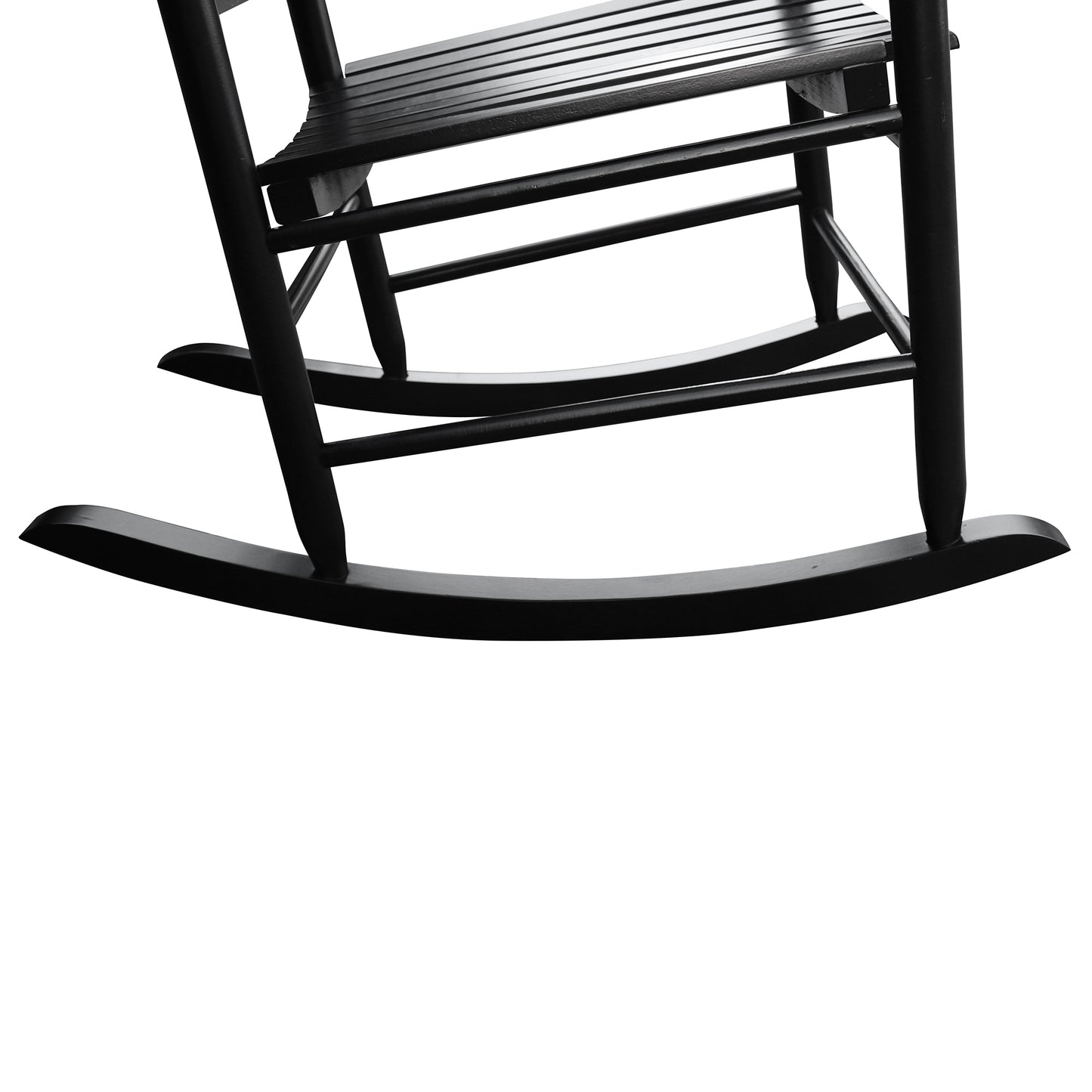 Lupe II Wooden Porch Rocker Chair - Black