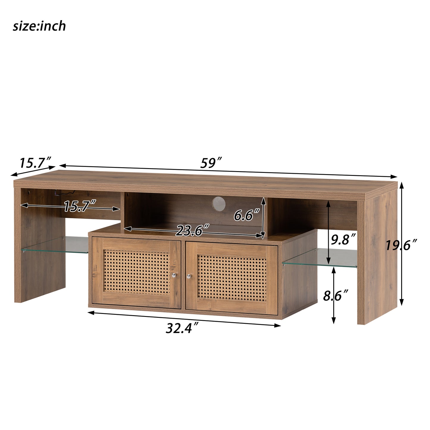 Nida TV Stand with LED lights