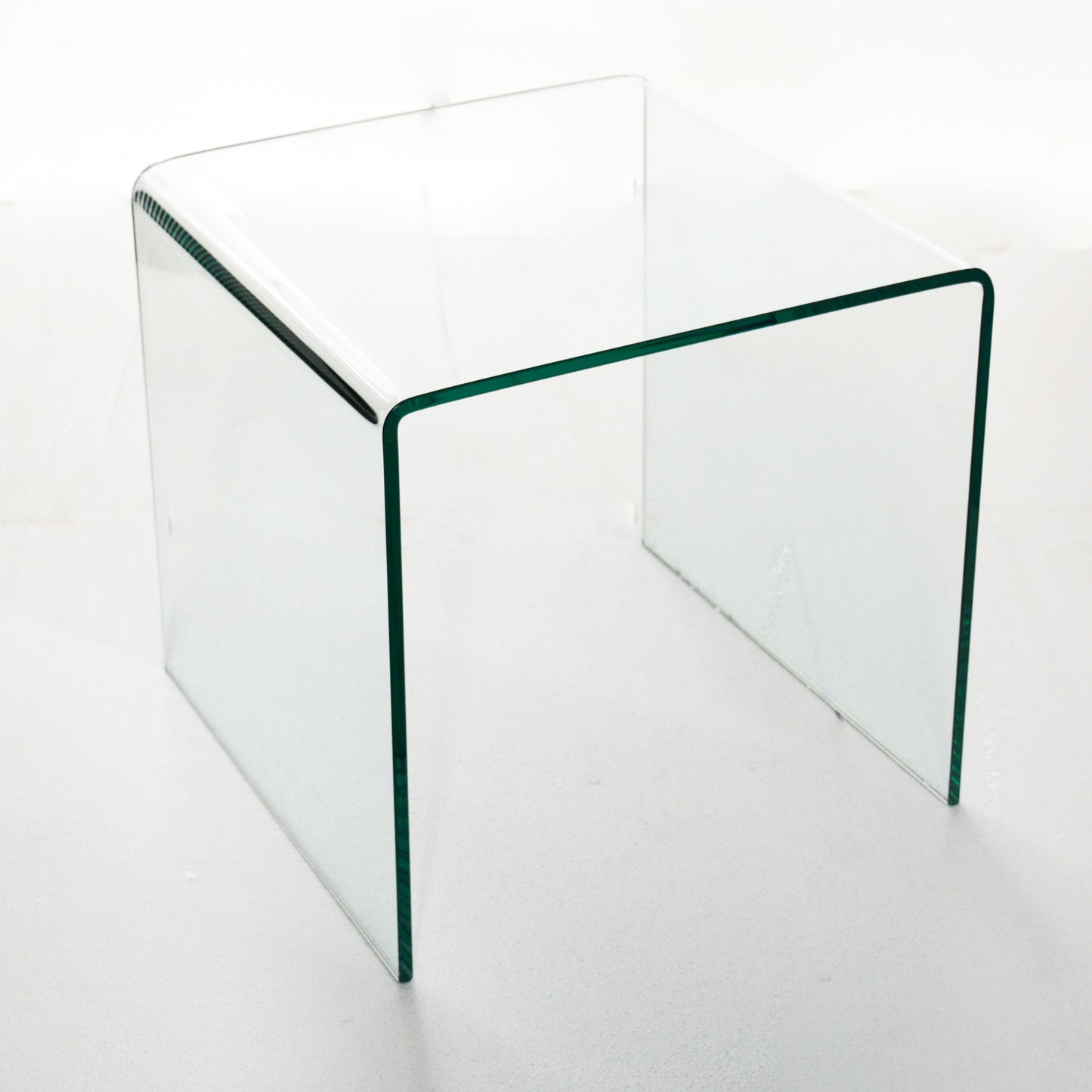 Tempered Clear Glass Side & End Table