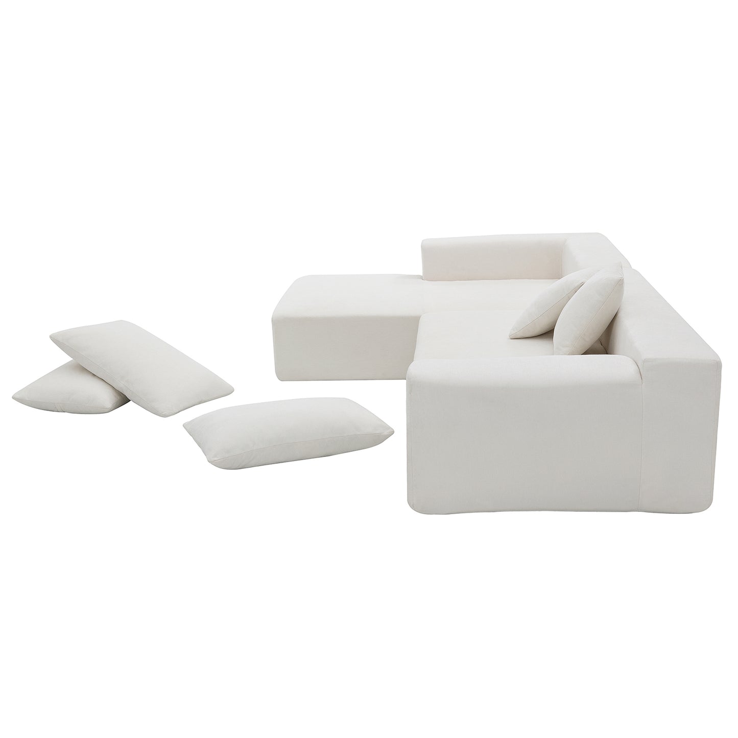 Zoe Modular Sectional Sofa Set - White