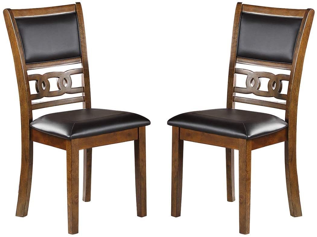 Watson Dining Chairs (Set of 2)- Walnut+Black