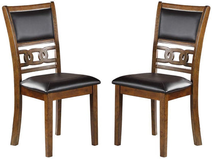 Watson Dining Chairs (Set of 2)- Walnut+Black