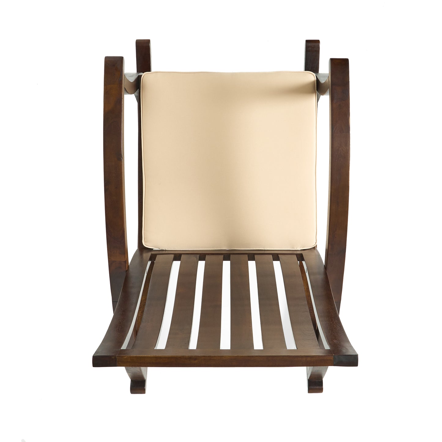 Nelson Acacia Wood Rocking Chair with Cushion - Brown