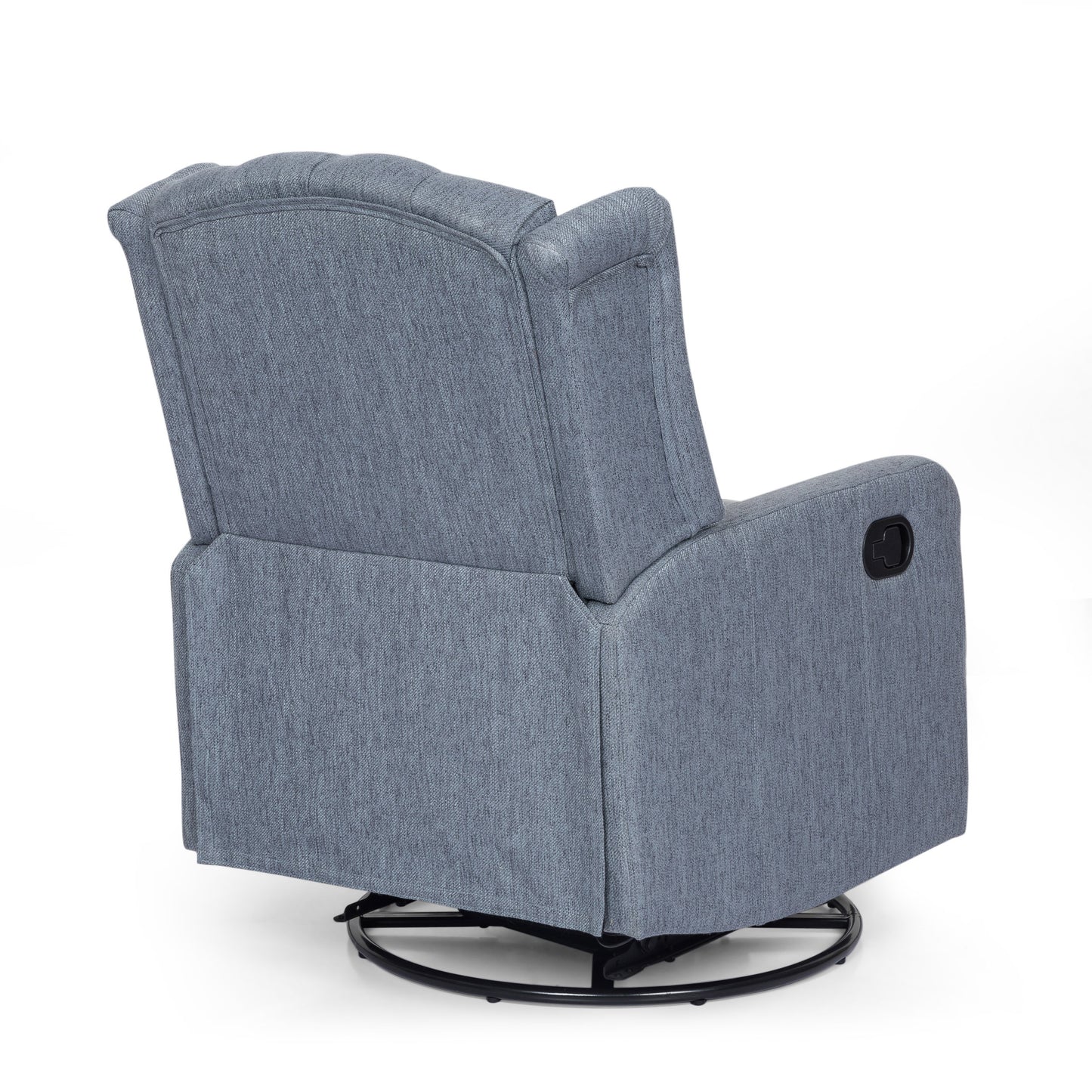 Mylo Manual Recliner Chair with 360-Degree Swivel - Charcoal