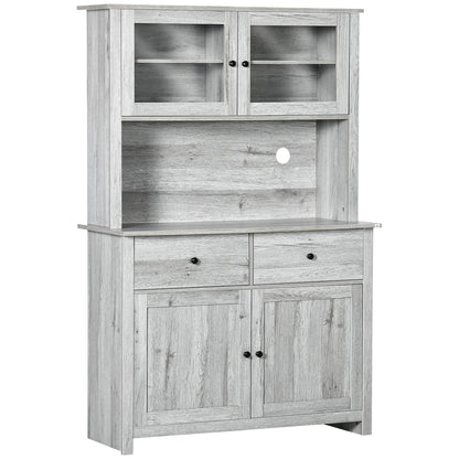 Dino Kitchen Buffet with Hutch - Ash Gray