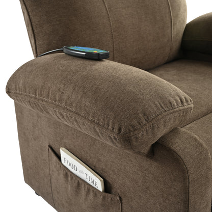 Aston Recliner Chair with Message and Heater - Brown