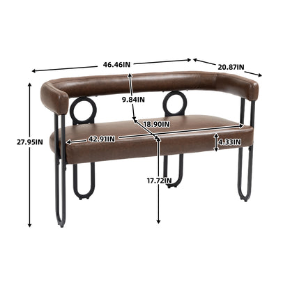 Ross Modern Loveseat - Dark Brown