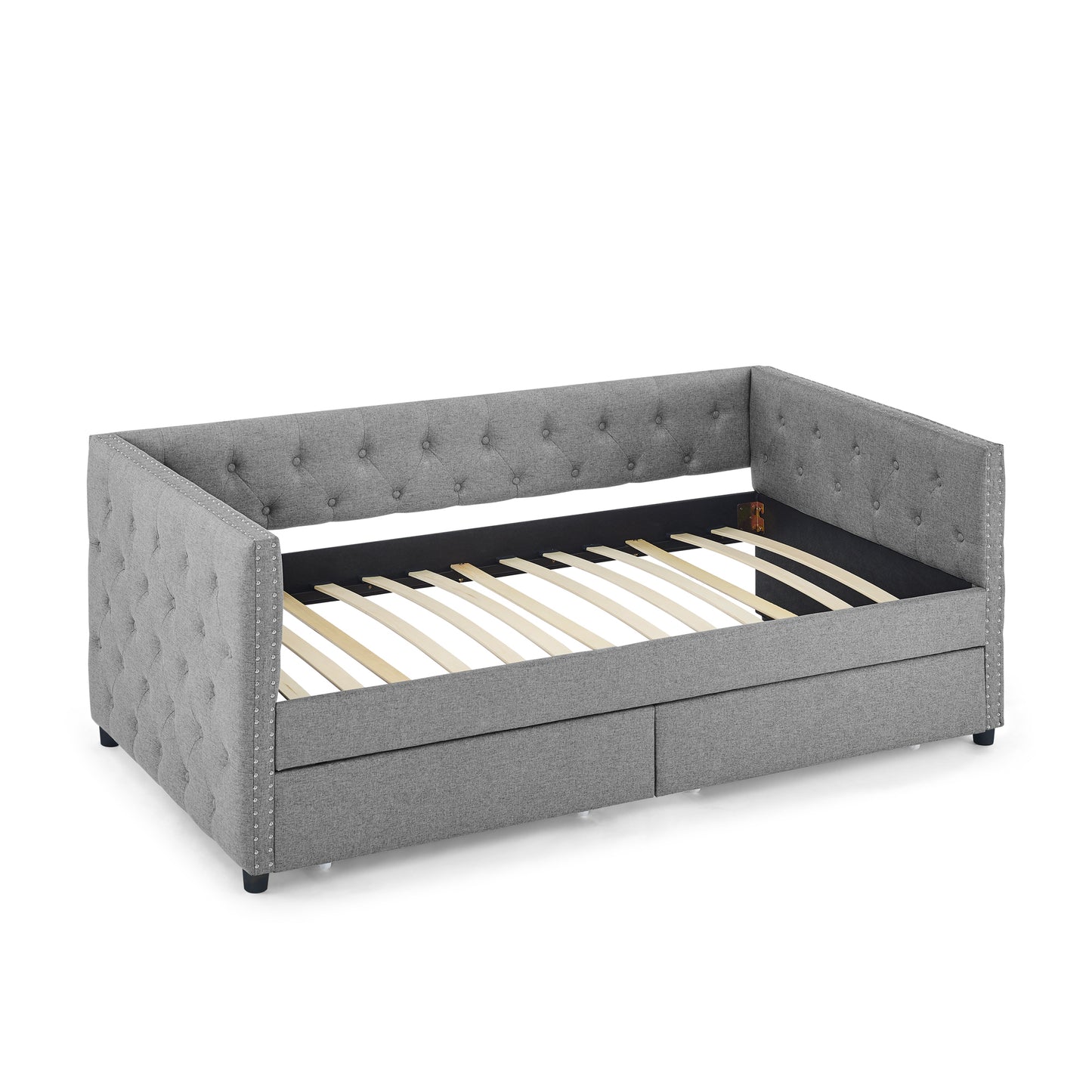 Teza Twin Size Daybed with Drawers - Gray