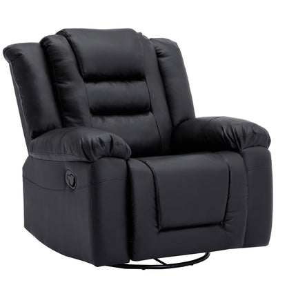 Becerra 360° Swivel Rocker Recliner - Black