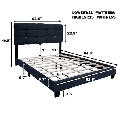 Javie Queen Size Platform Bed - Black