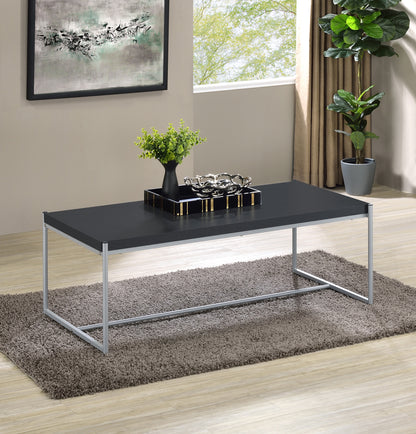 Lennox Coffee Table and End Table 3 Piece Set - Black