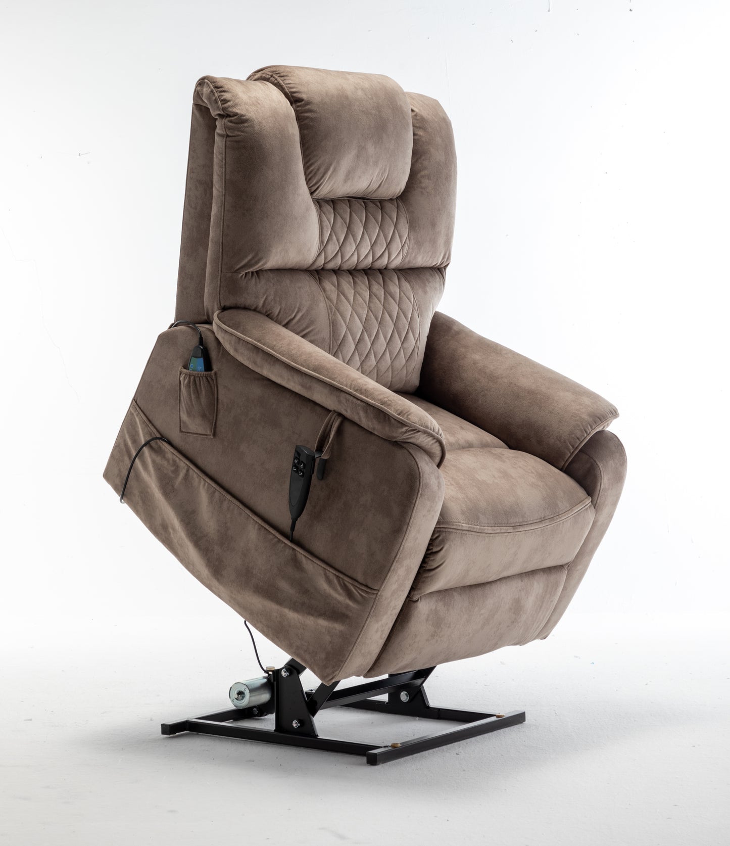 Eriga Power Lift Recliner Chair (180 degree lying flat) - Brown