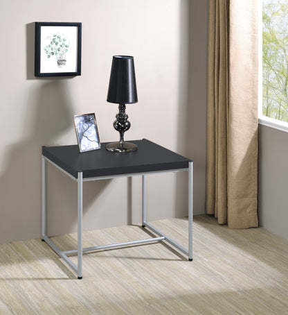 Lennox Coffee Table and End Table 3 Piece Set - Black