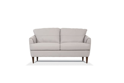 Helena Leather Loveseat - Gray