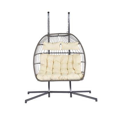 Thornton For 2 People Outdoor Rattan Hanging Chair - Beige