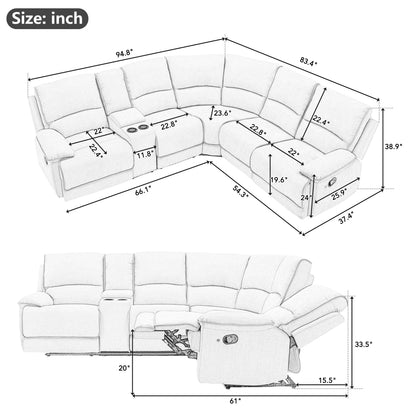 Omar Manual Reclining Set - Cream