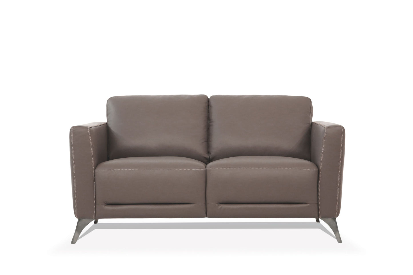 Malaga Leather Loveseat - Taupe