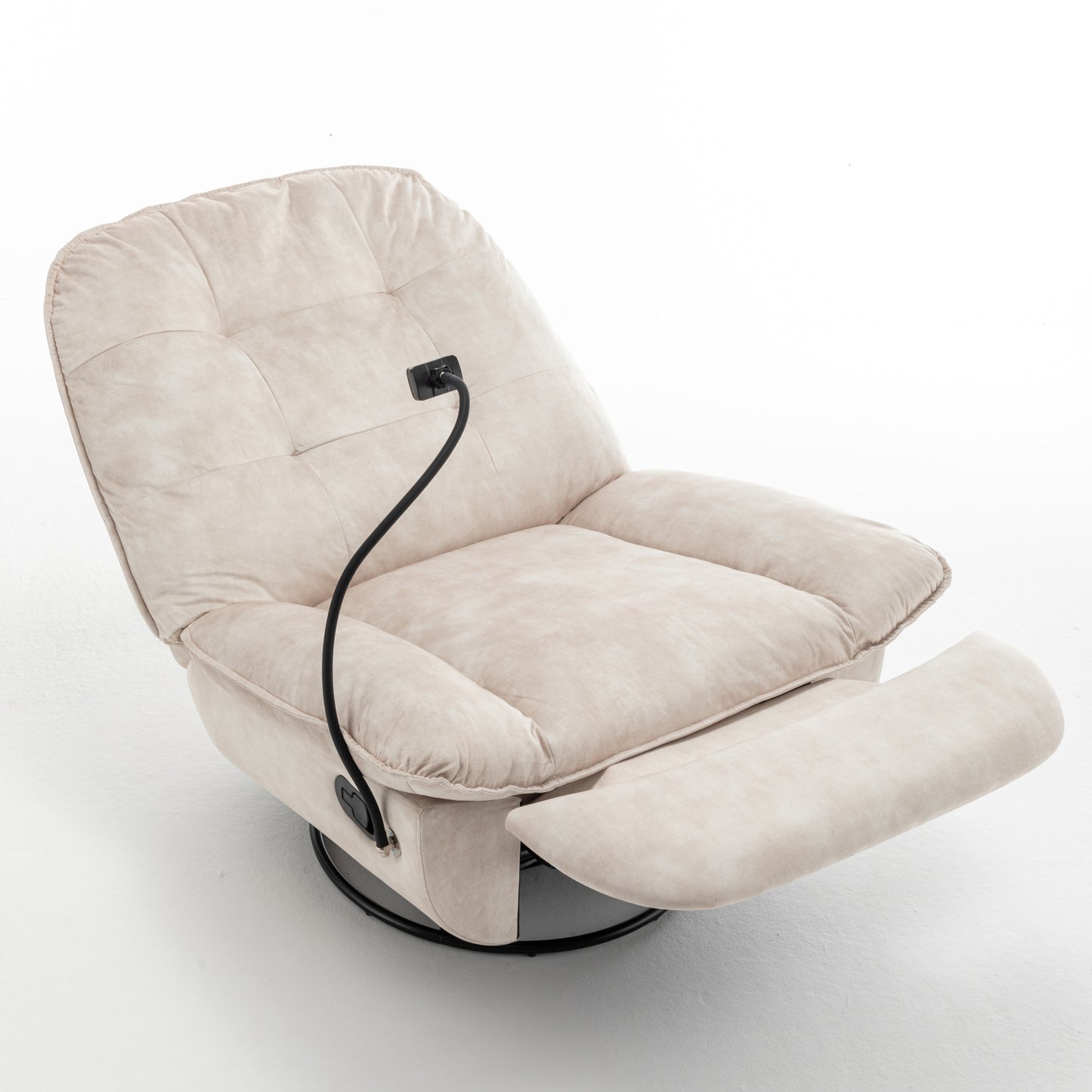 Tate Swivel Gliding Rocking Chair - Ivory