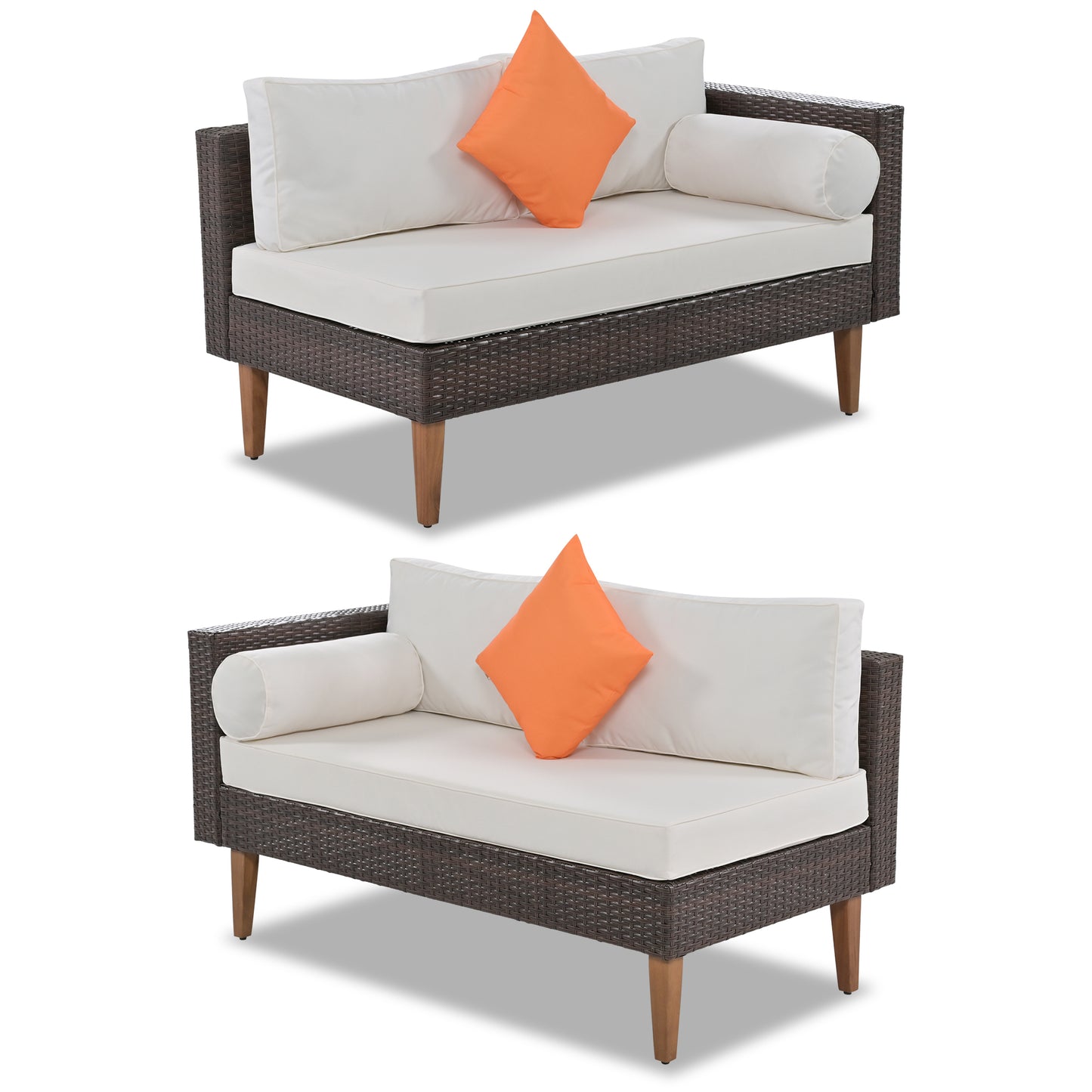 Selma  4 Pc Outdoor Wicker Sofa Set - Beige