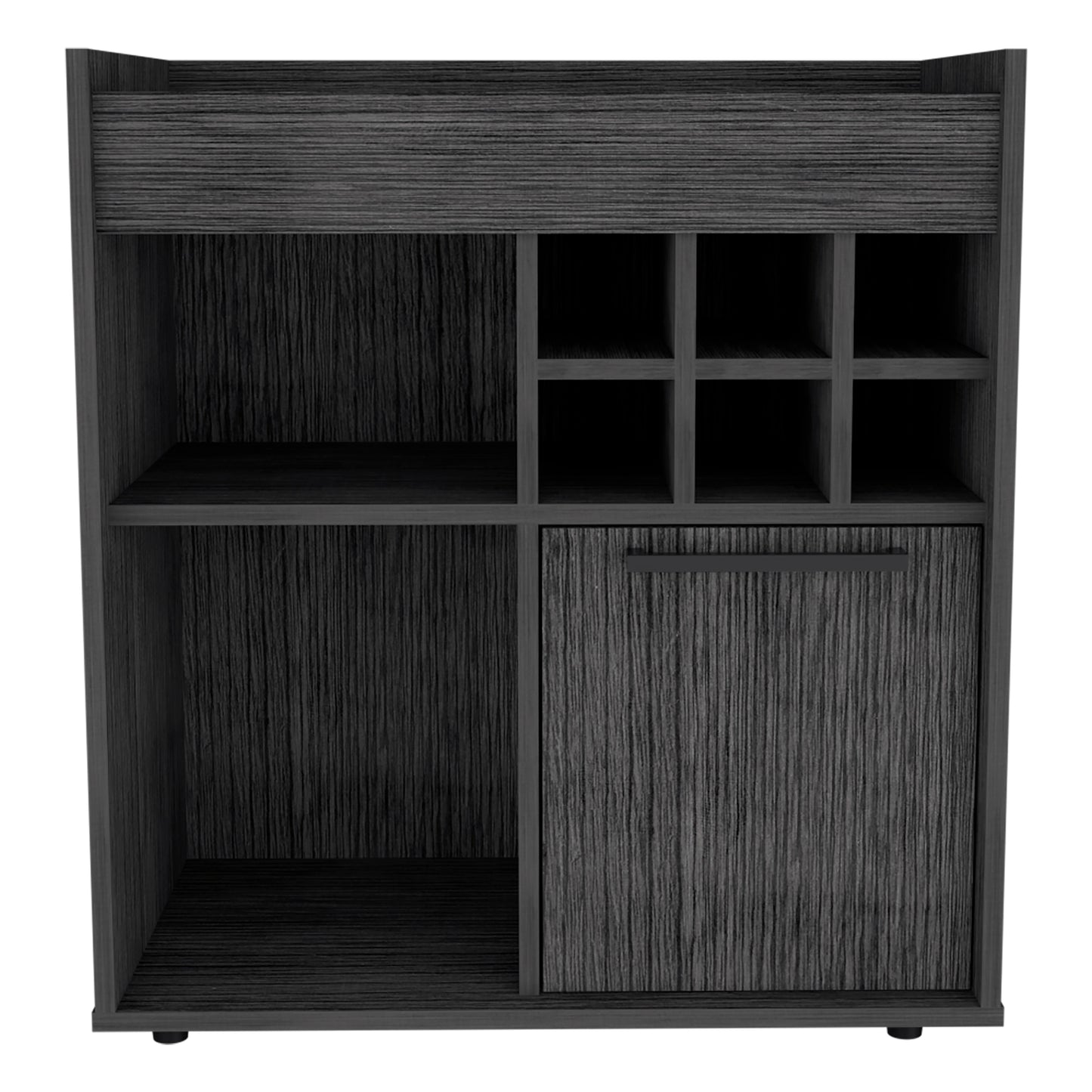 Whitlock 6-Bottle 2-Shelf Bar Cabinet - Gray