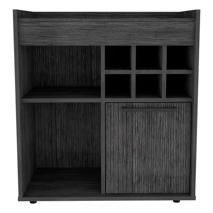 Whitlock 6-Bottle 2-Shelf Bar Cabinet - Gray