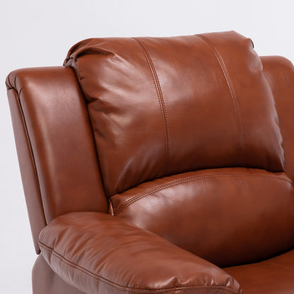 Charlotte Leather Gel Recliner - Caramel