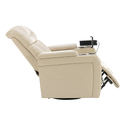 Comfort Max 270 Degree Swivel Power Recliner - White